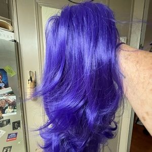 Purple wig- layered with slight waves